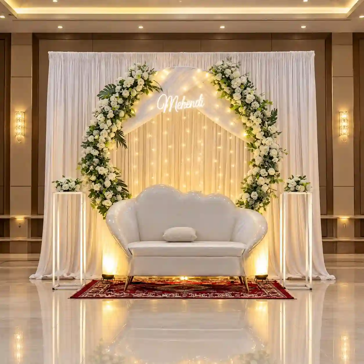 Ivory Elegance Mehendi Setup 